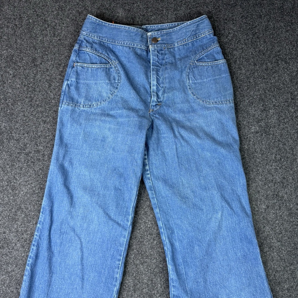 Vintage 70s Landlubber Jeans Womens 11 XL High Rise Wide Leg Flare Boho